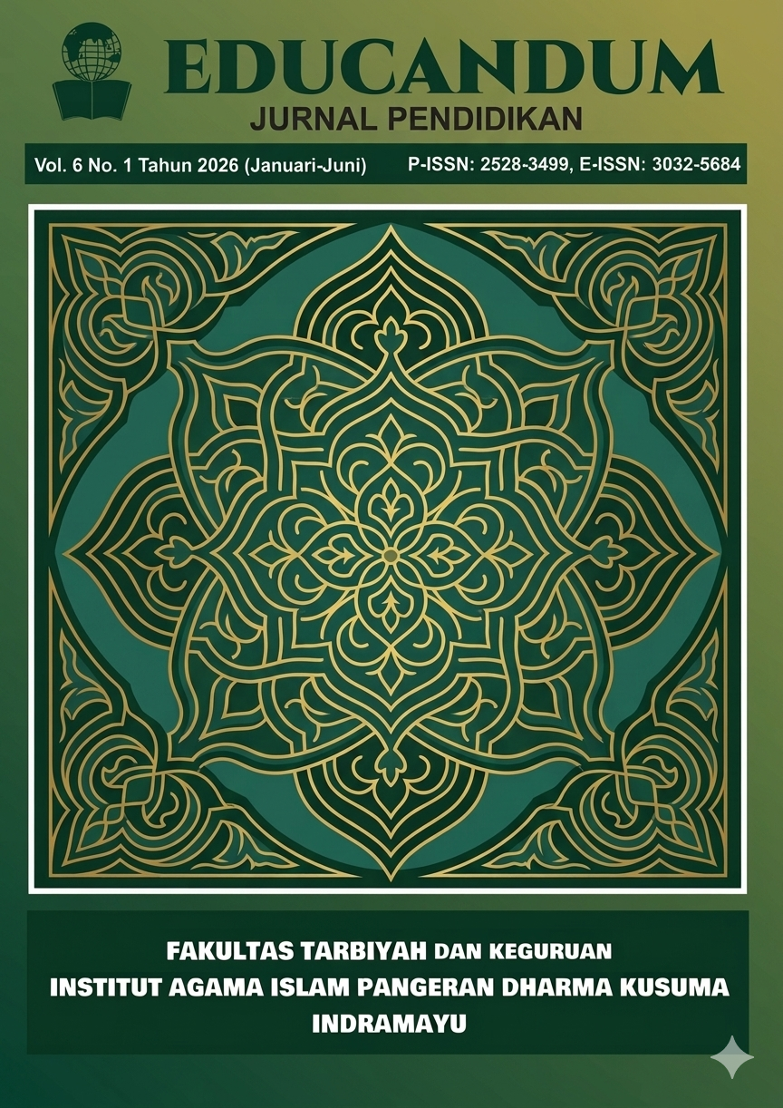 					View Vol. 6 No. 1 (2026): Jurnal Pendidikan Educandum
				